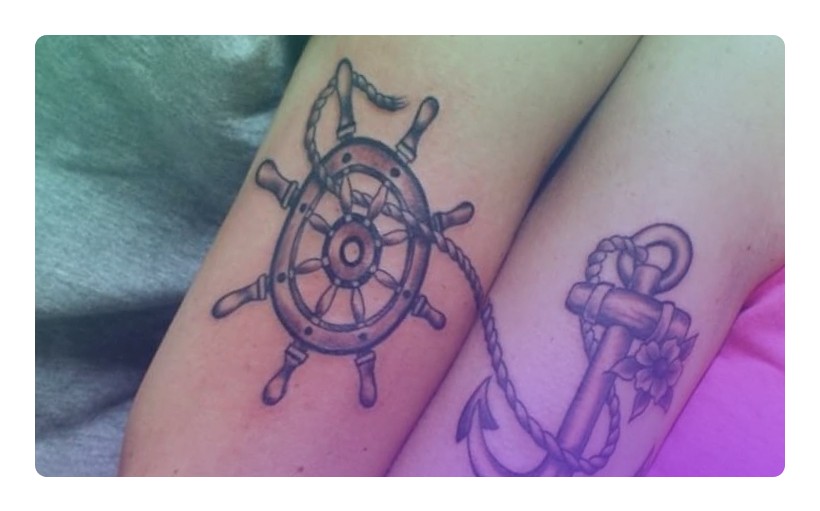 You're my anchor and compass tattoo